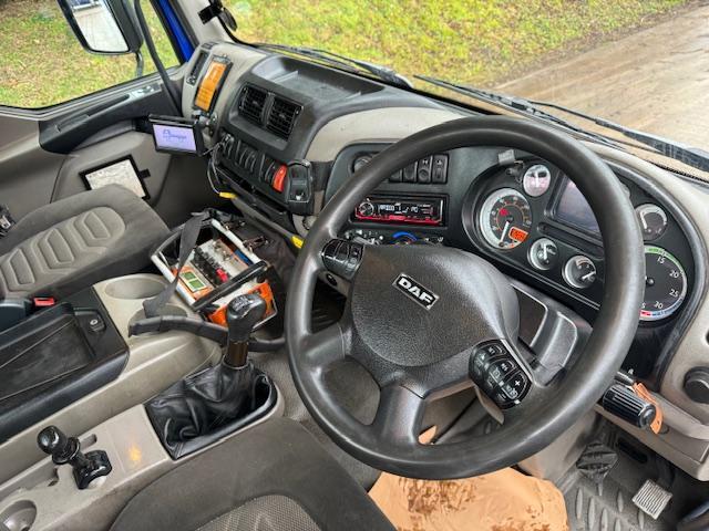 2013 13 DAF LF 55.220 alloy drop side Atlas 104.3 remote crane + block grab