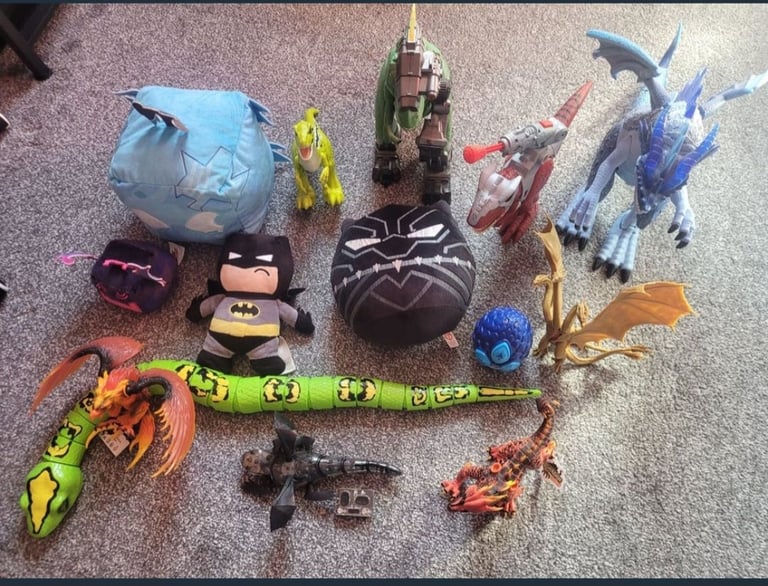 Over 50 pieces assorted toys for sale.