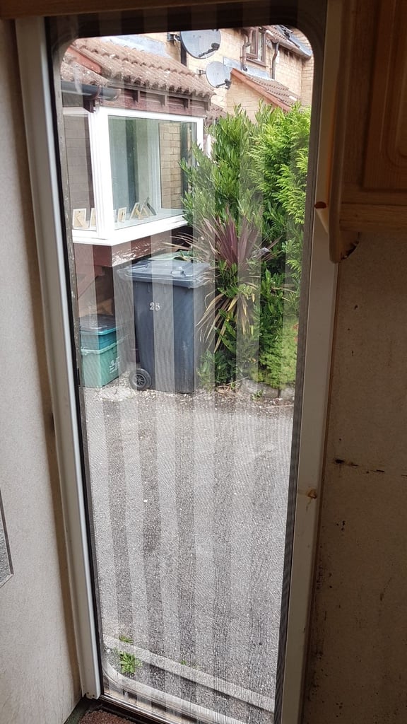 Main door fly nets for camper, caravan, motorhome or boat.