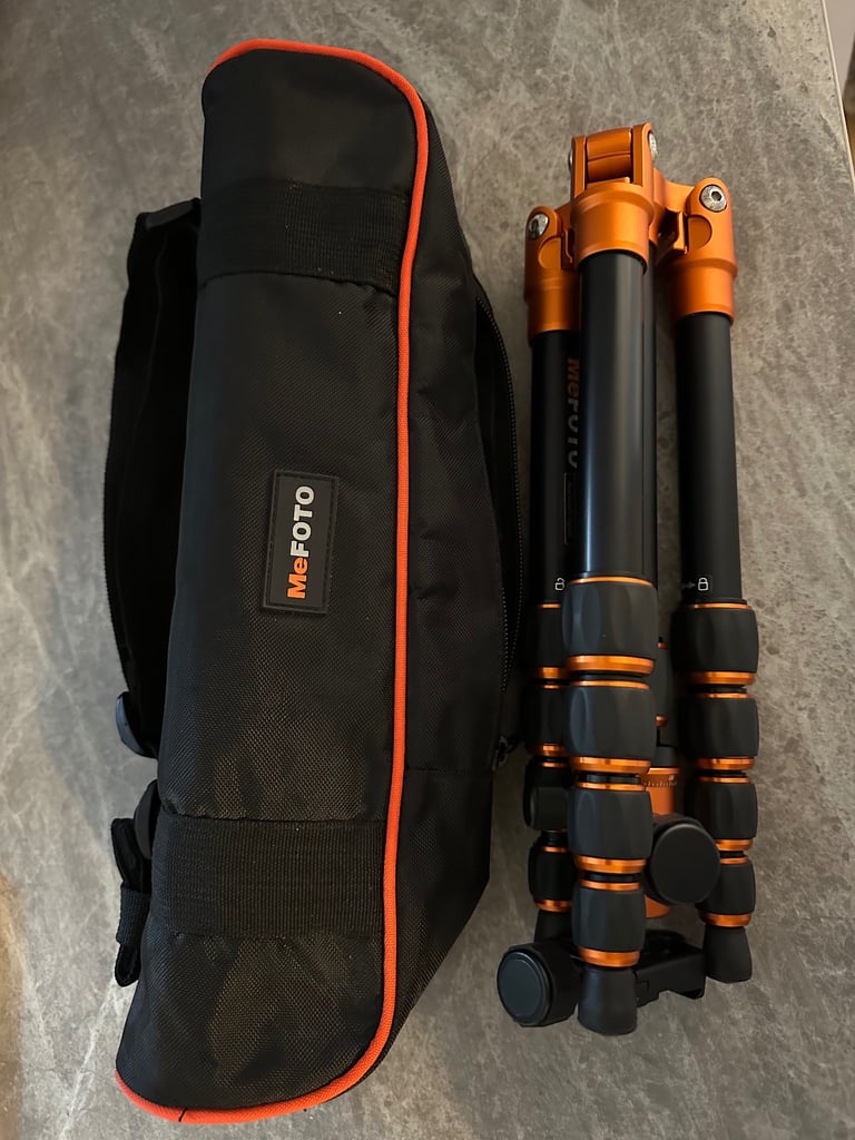 Mefoto Backpacker Travel A0350 Aluminium Tripod + Carry Bag Orange