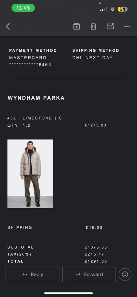 Canada goose Wyndham parka retail £1,291