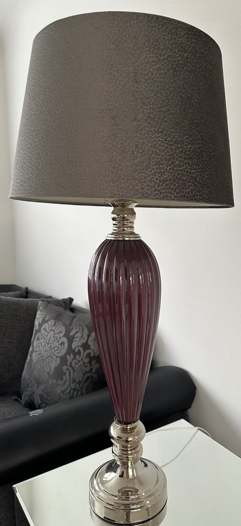 Dark purple tall lamp 