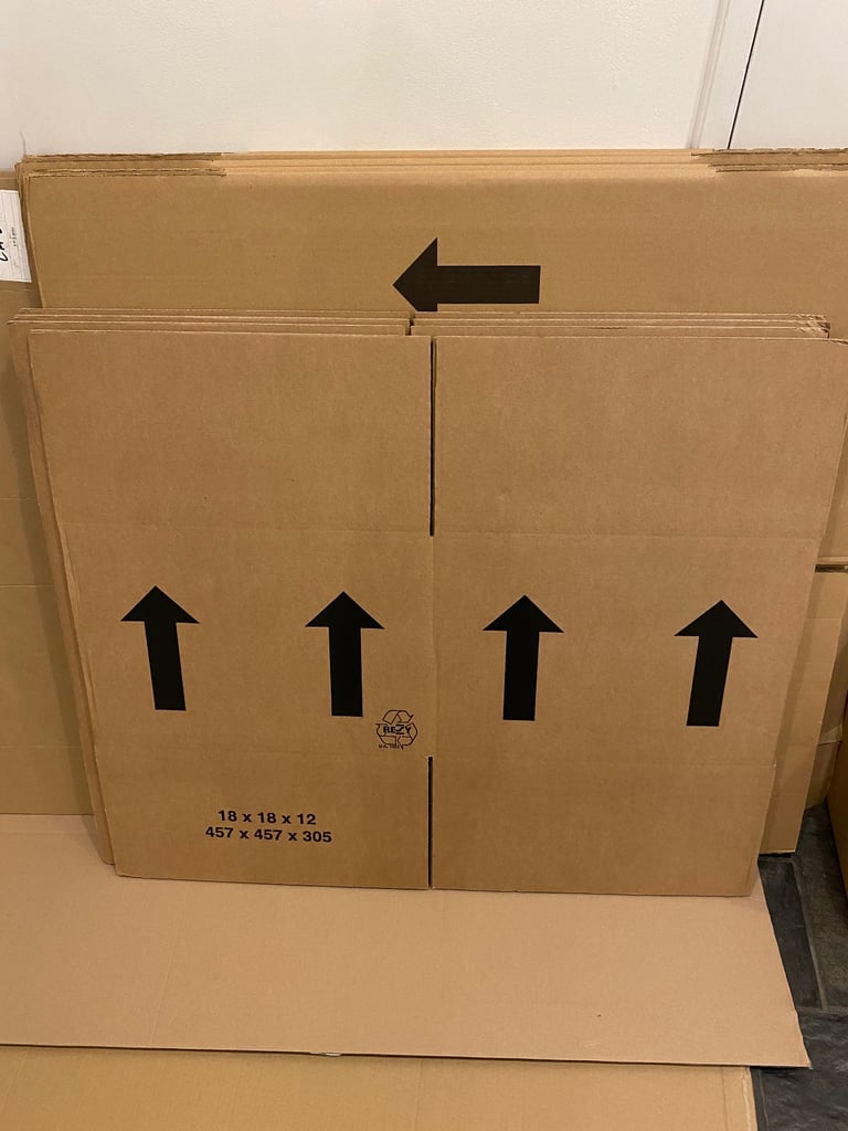 image for Ten Brand New Cardboard Moving Boxes