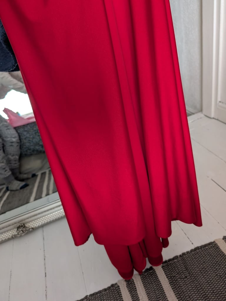 Red long prom dress