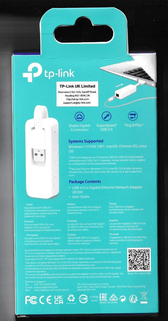 TP-LINK UE300 USB 3.0 to Gigabit Ethernet Universal Adapter