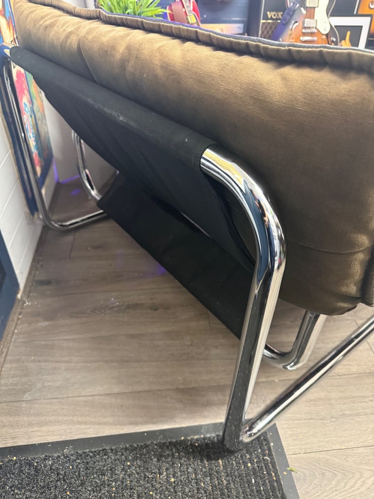Extremely Rare Bauhaus black leather lounge chair by Johan Bertil Häggström