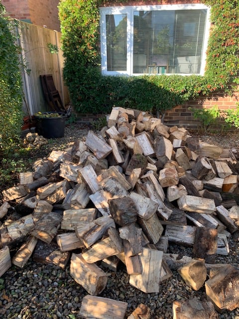 Local firewood ready to burn