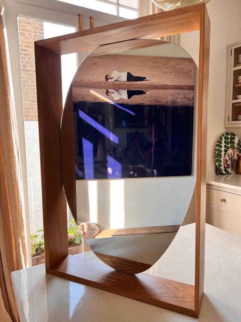 image for Oval Wooden Mirror