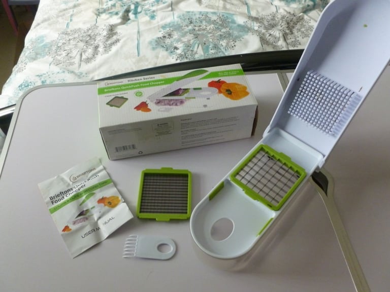 Brieftons Quickpush Food Chopper: Vegetable Chopper Dicer Slicer