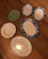 6 Vintage Plates Crockery Dinnerset 