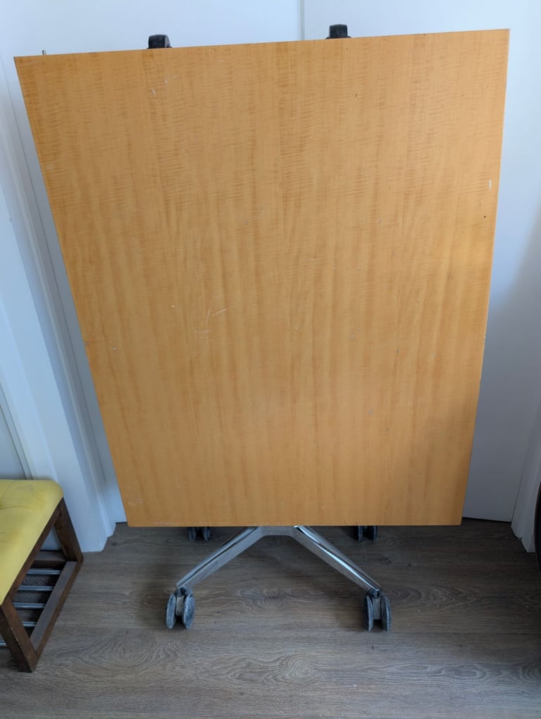 image for Confair Wilkhahn Curved Folding Oak Table 