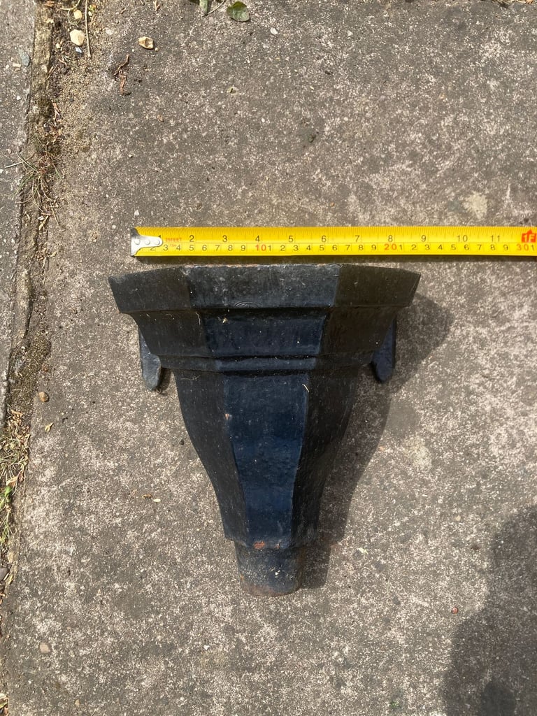 Cast iron Antique rainwater hopper used as wall plant holder - 'Reasonable' offer accepted 