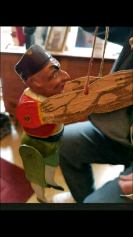 Antique German Toy Representing Pair Of Caricatured Acrobats