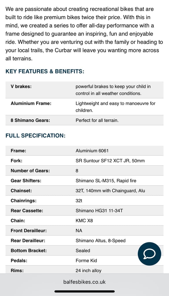 Forme Curbar Junior Mountain Bike