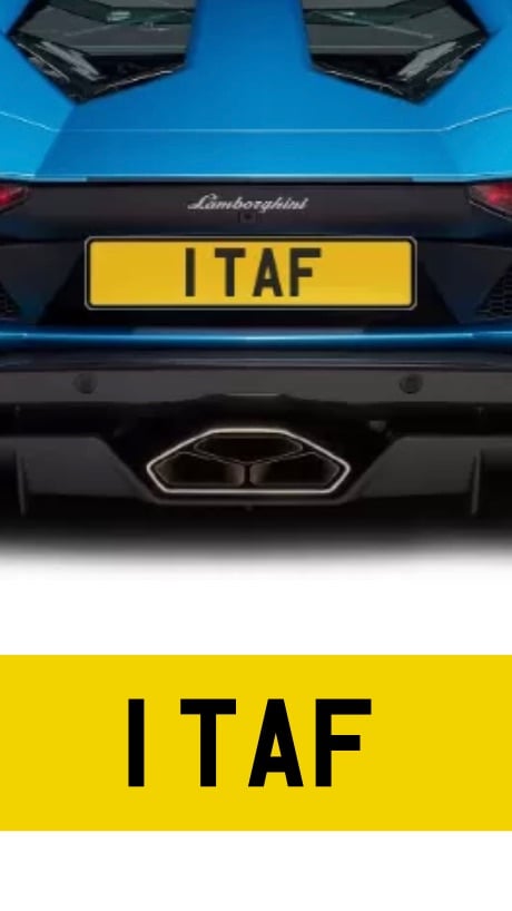 1TAF cherished number plate for sale