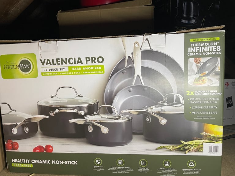 image for 11-piece set Green Pan pots and pans
