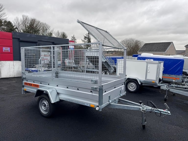 BRAND NEW 8,7ft x 4,2ft SINGLE AXLE WITH 80CM MESH NIEWIADOW TRAILER 750KG