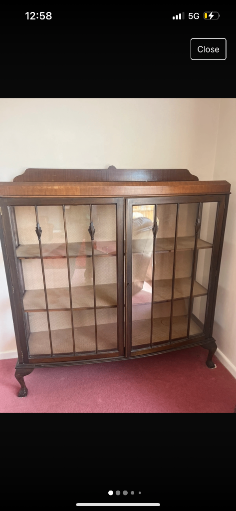 Antique glass cabinet