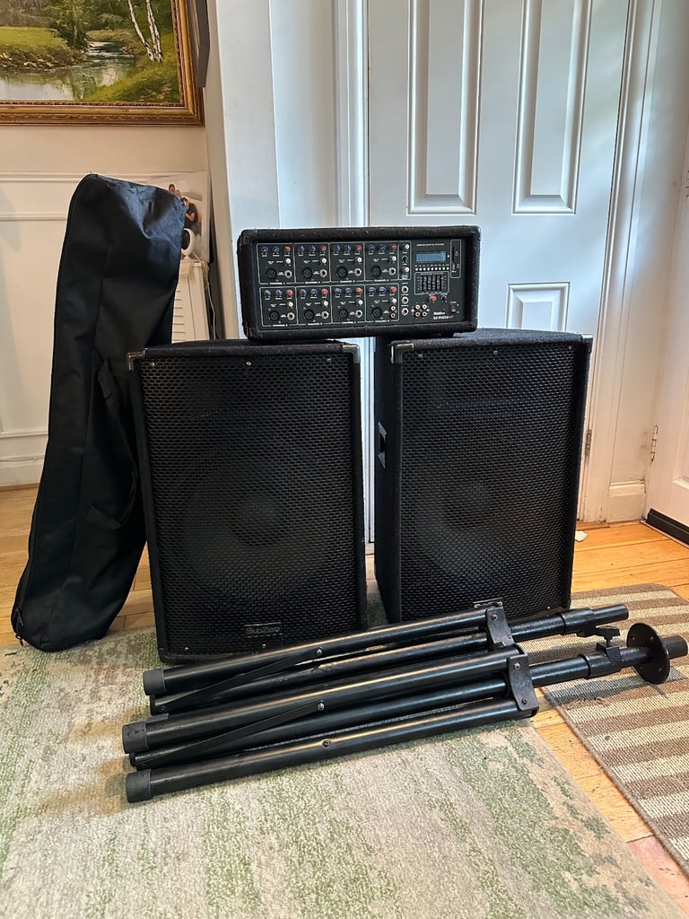Subzero PA System with Mixer and Stands
