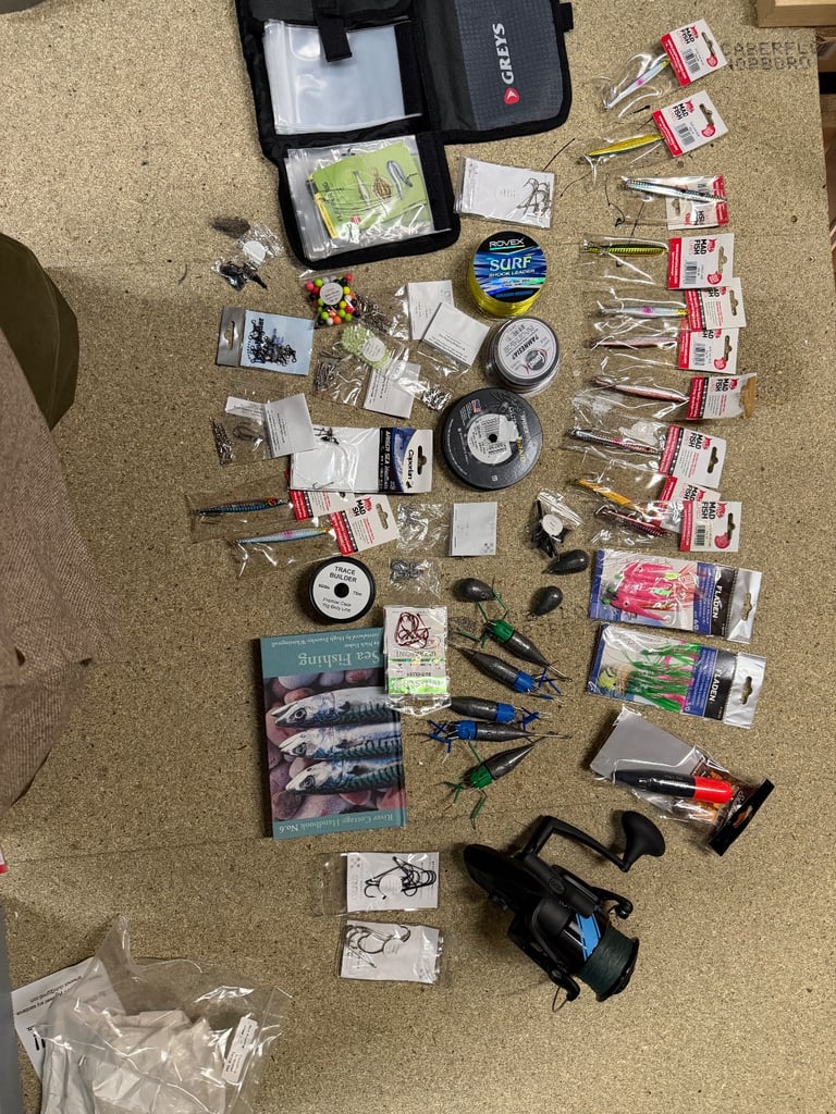 image for Selection of new sea fishing gear including penn reel