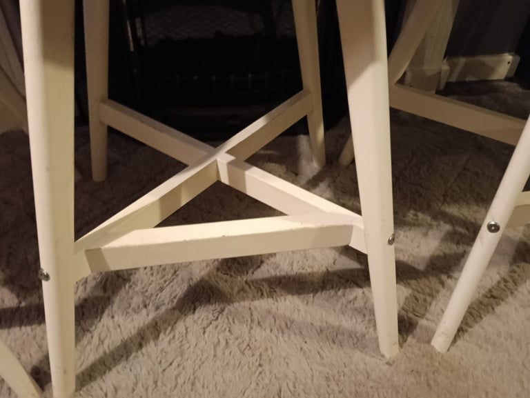 Four IKEA fanbyn bar stools
