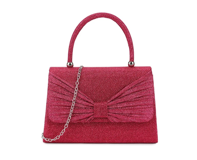 image for Royal Blue Blush or Red Glitter Clutch Bag Top Handle Shoulder Bag