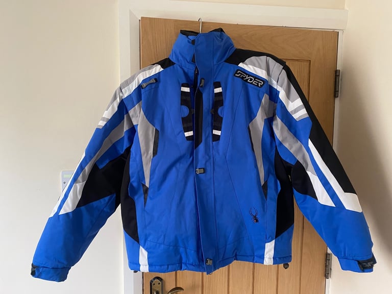 Blue spyder ski jacket. 