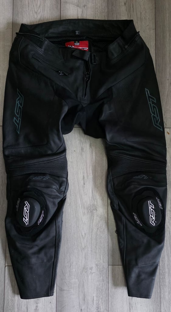 RST LEATHER MOTORBIKE TROUSERS 