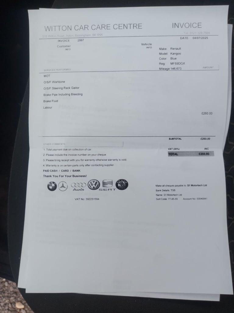 Renault, KANGOO, Car Derived Van, 2010, Manual, 1461 (cc)