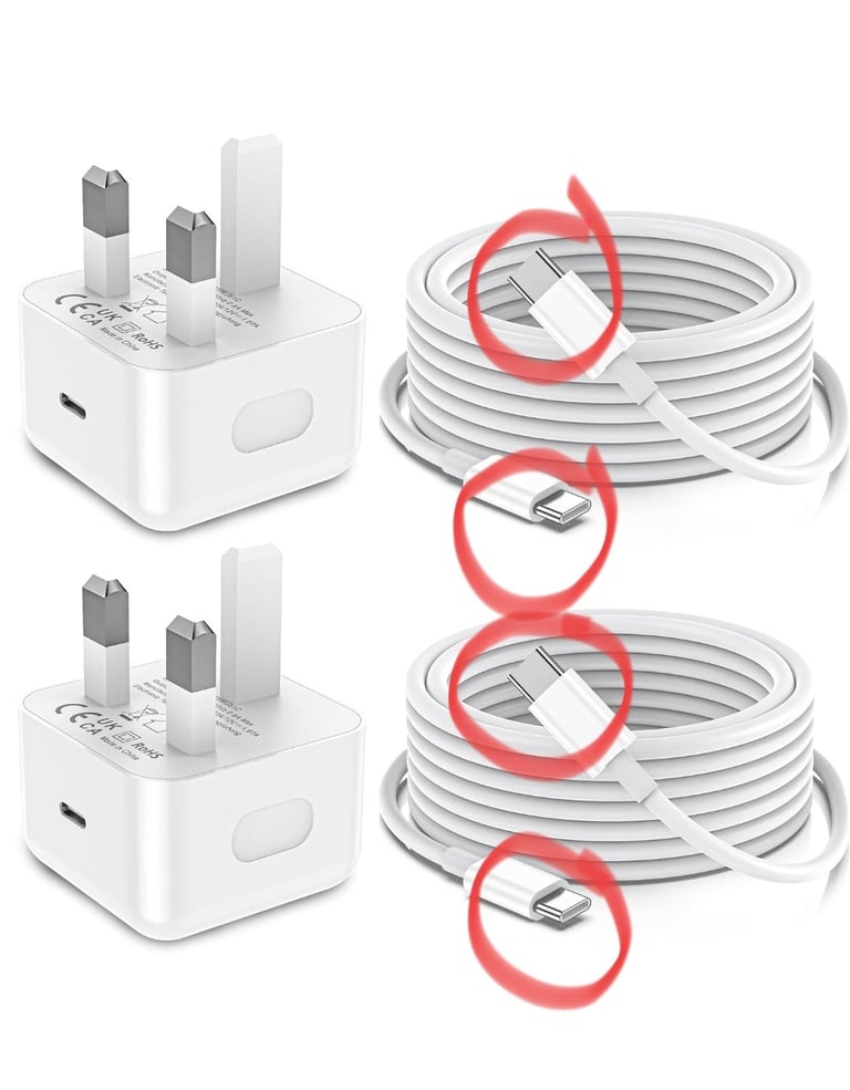 image for for iPhone 15 16 17 Charger, 2 Pack USB C to C