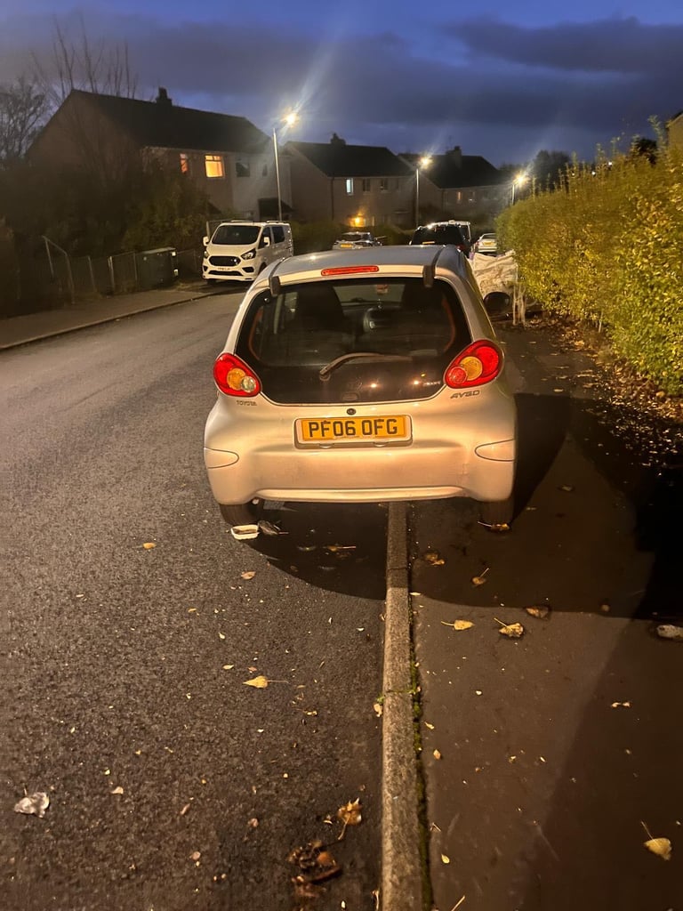 Silver Toyota aygo