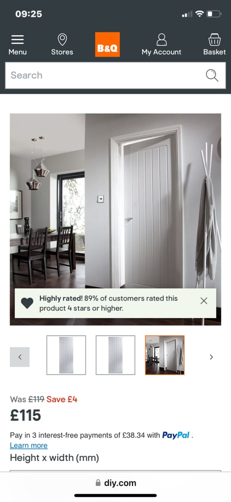 Geom white cottage door 