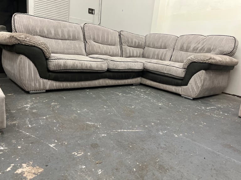 image for Next Grey Fabric L shaped Sofa-Delivery Available £300 225x166cm (MORE SOFAS AVAILABLE)
