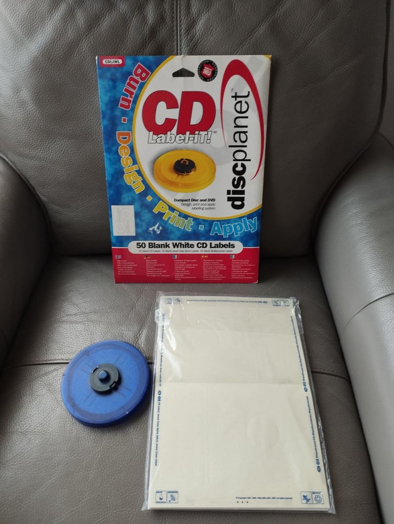 image for  Label-IT Disc Planet DVD & CD Matt Labels 25 sheets – 50 labels 