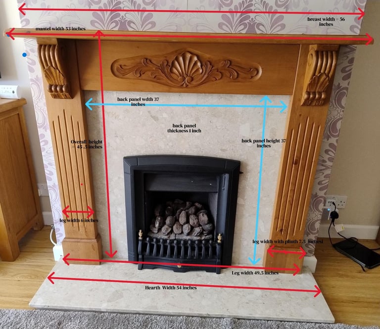 Ornate Pine fire surround