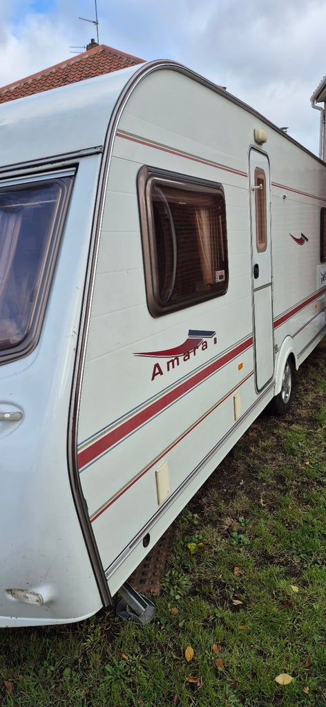 4 berth caravan fixed bed with motor mover 