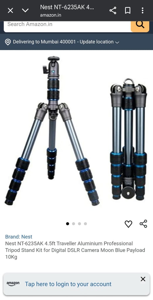 Nest camera Tripod DSLR filming 5ft talll
