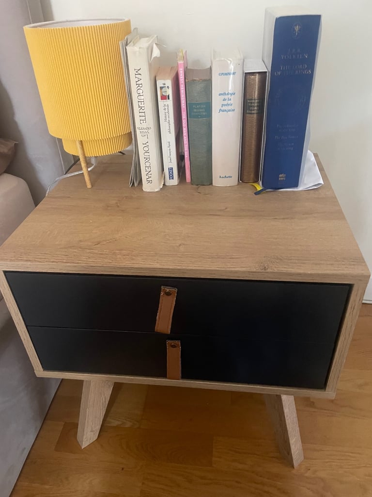 image for Set of 2 Modern Bedside Tables with Storage