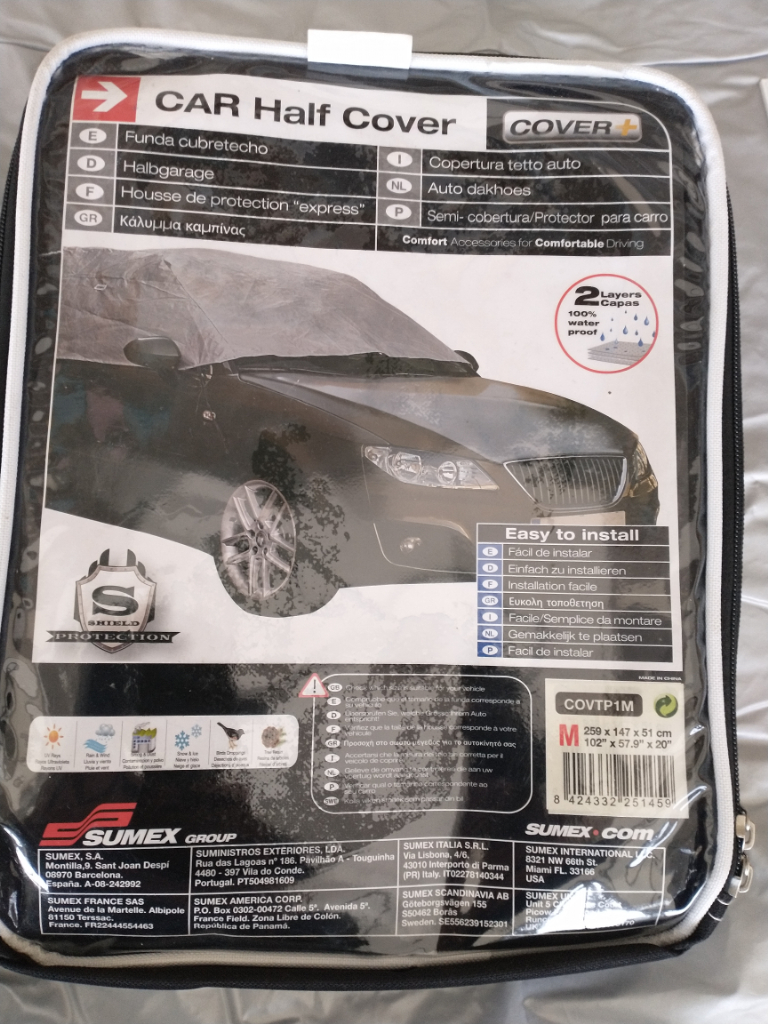 Sumex Waterproof & Breathable Weather & Frost Protection Car Half Top Cover
