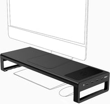 Monitor Stand with Wireless Charging and 4 USB 3.0 Ports