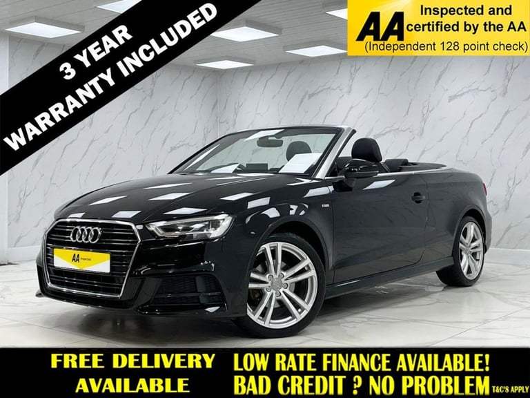 2020 Audi A3 Cabriolet 1.5 TFSI 35 S line Convertible 2dr Petrol S Tronic Euro 6 (s/s) (150 ps) C...