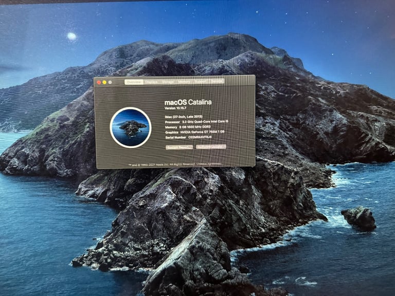 iMac 27 inch with free wireless keyboard and mouse