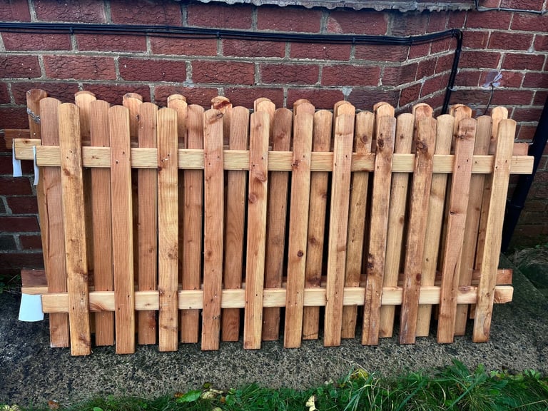 image for Timber wood panels and posts for picket fence