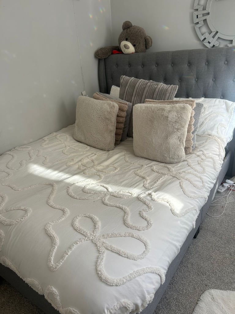 Double bed frame and headboard 