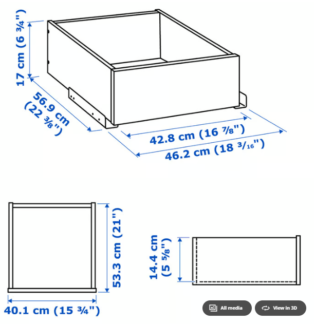 4 IKEA Komplement PAX Wardrobe White Glass Front drawers FREE DELIVERY 064