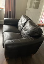 Scs real leather two seater sofa 