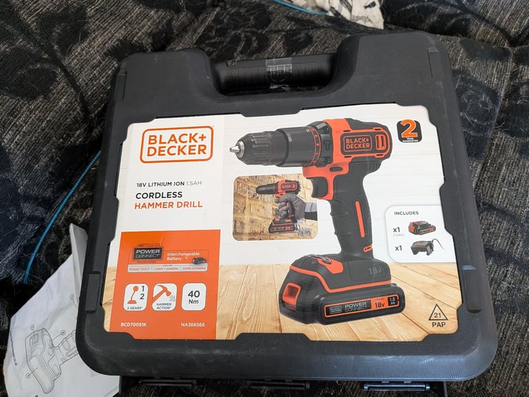 Black & Decker Cordless Hammer Drill (Unused)