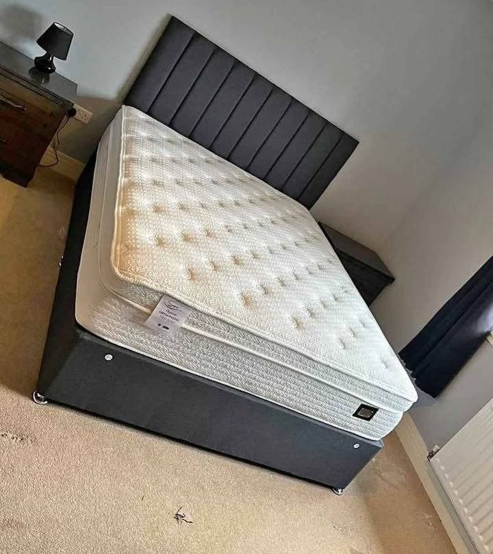 DIVAN 5FT King Size Bed Base With Mattress & Storage Drawers 20% Off + Amazing Price