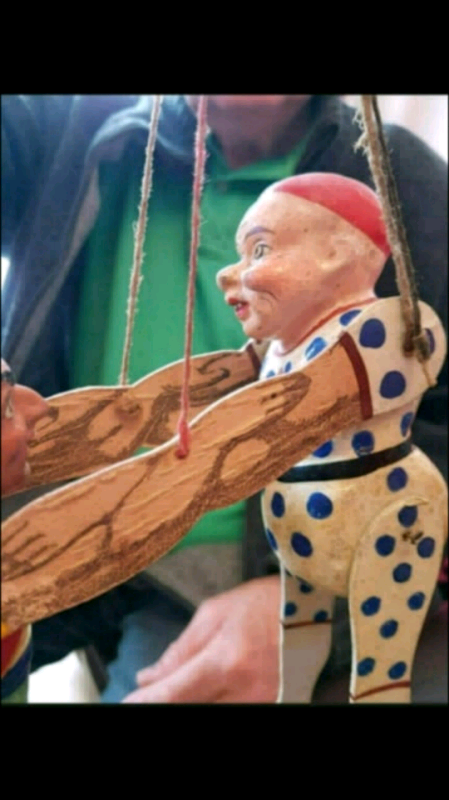 Antique German Toy Representing Pair Of Caricatured Acrobats
