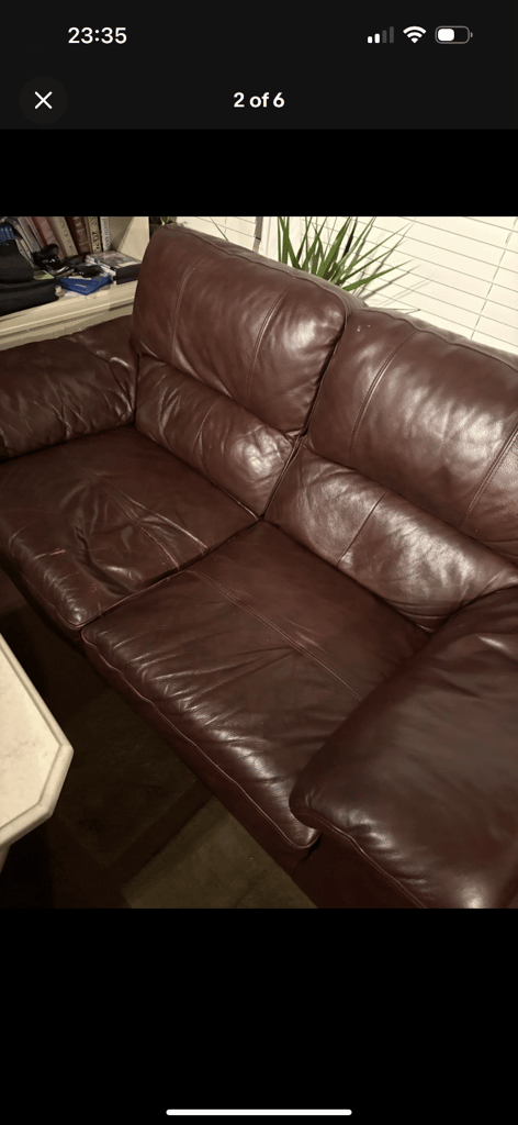 image for Used Leather Sofa